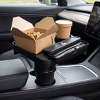 Cutlery case on the Rockafellas car dining tray with a takeaway